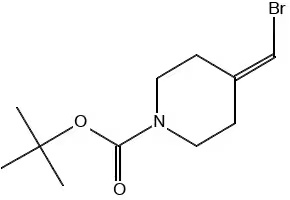 1-N-Boc-4-(bromomethylene)piperidine structure, CAS 1020329-80-9