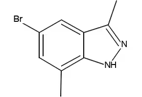 5-Bromo-3,7-dimethyl-1H-indazole structure, CAS 1031417-71-6
