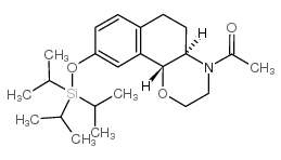 1-[(4aR,10bR)-2,3,4a,5,6,10b-Hexahydro-9-[[tris(1-methylethyl)silyl]oxy]-4H-naphth[1,2-b]-1,4-oxazin-4-yl]ethanone structure, CAS 1034706-81-4