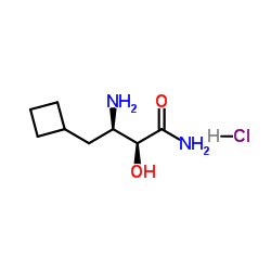 (alphaS,betaR)-beta-Amino-alpha-hydroxycyclobutanebutanamide hydrochloride (1:1) structure, CAS 1036931-36-8