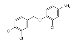 3-Chloro-4-[(3,4-dichlorophenyl)methoxy]benzenamine structure, CAS 1039922-08-1
