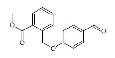 2-[(4-Formylphenoxy)methyl]benzoic acid methyl ester structure, CAS 1046494-85-2