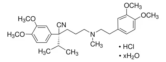 R(+)-Verapamil monohydrochloride hydrate structure, CAS 38176-02-2