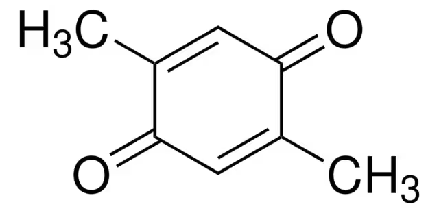 2,5-Dimethyl-1,4-benzoquinone (2,5-Dimethyl-p-benzoquinone) 98% structure, CAS 137-18-8