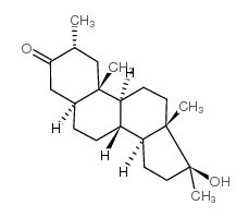 2a,17a-Dimethyl-17B-Hydroxy-5a-androstan-3-one structure, CAS 88979-44-6