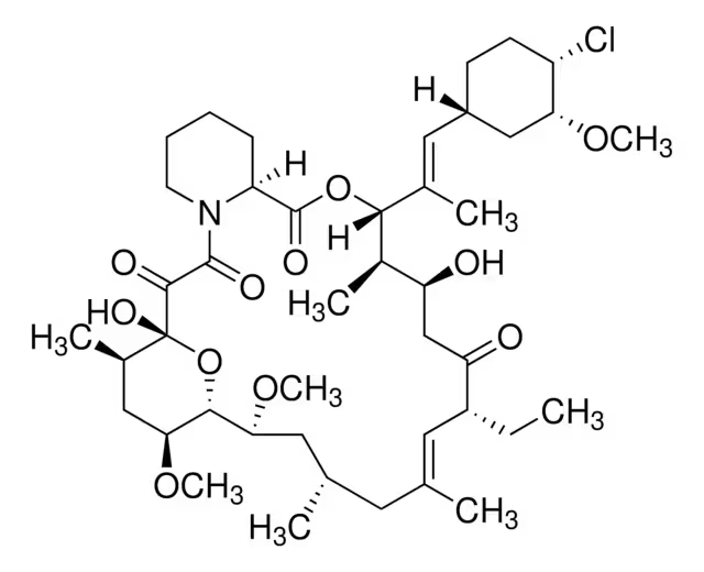 Pimecrolimus structure, CAS 137071-32-0