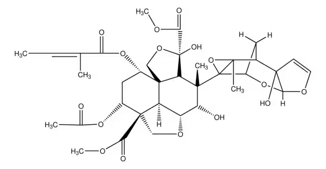 Azadirachtin structure, CAS 11141-17-6