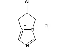 6,7-Dihydro-6-mercapto-5H-pyrazolo[1,2-a][1,2,4]triazolium chloride structure, CAS 153851-71-9