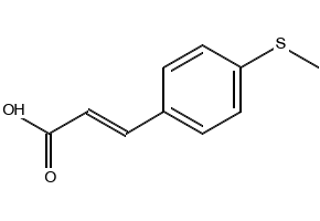 3-[4-(METHYLSULFANYL)PHENYL]ACRYLIC ACID structure, CAS 102016-58-0
