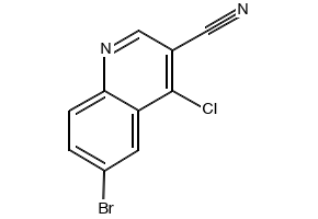 6-BROMO-4-CHLORO-QUINOLINE-3-CARBONITRILE structure, CAS 364793-54-4