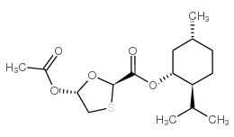 (2R,5R)-L-Menthyl-5-(acetyloxy)-1,3-oxathiolane-2-carboxylate structure, CAS 147027-09-6