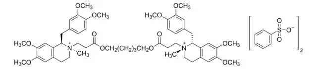 Cisatracurium besylate structure, CAS 96946-42-8