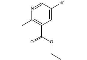 Ethyl 5-bromo-2-methylnicotinate structure, CAS 129477-21-0