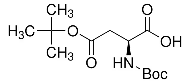 Boc-L-aspartic acid 4-tert-butyl ester structure, CAS 1676-90 -0