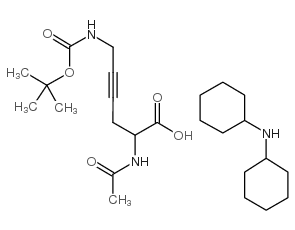 DL-2-ACETAMIDO-6-(BOC-AMINO)-4-HEXYNOIC ACID DCHA structure, CAS 90102-79- 7