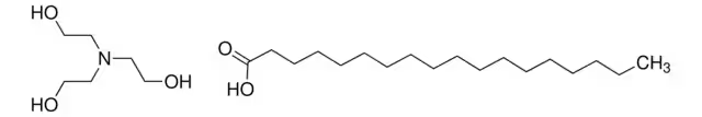 TRIETHANOLAMINE STEARATE structure, CAS 4568-28-9