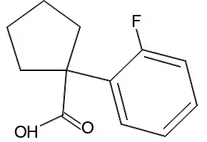 1-(2-FLUOROPHENYL)CYCLOPENTANECARBOXYLIC ACID, 98 structure, CAS 214262-96-1