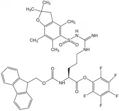FMOC-ARG(PBF)-OPFP structure, CAS 7004-12-8