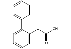 1,1'-Biphenyl-2-acetic acid structure, CAS 14676-52-9