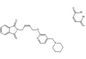 N-{4-[4-(Piperidinomethyl)pyridyl-2-oxy]-cis-2-butene}phthalimide maleic acid structure, CAS 146447-26-9