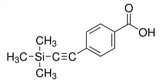 4-((Trimethylsilyl)ethynyl)benzoic acid structure, CAS 16116-80-6