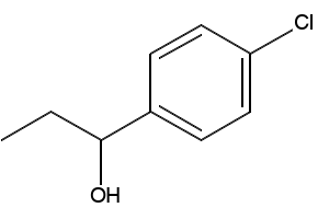 4-chloro-alpha-ethylbenzyl alcohol structure, CAS 13856-85-4