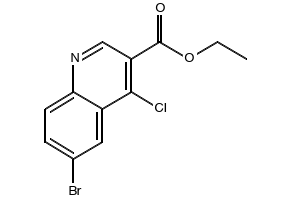 ETHYL 6-BROMO-4-CHLORO-3-QUINOLINECARBOXYLATE structure, CAS 206257-39-8
