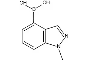 1-METHYLINDAZOL-4-BORONIC ACID structure, CAS 1001907-60-3