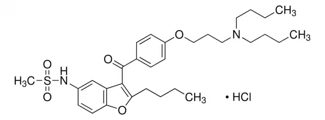 Dronedarone HCl structure, CAS 141625-93-6