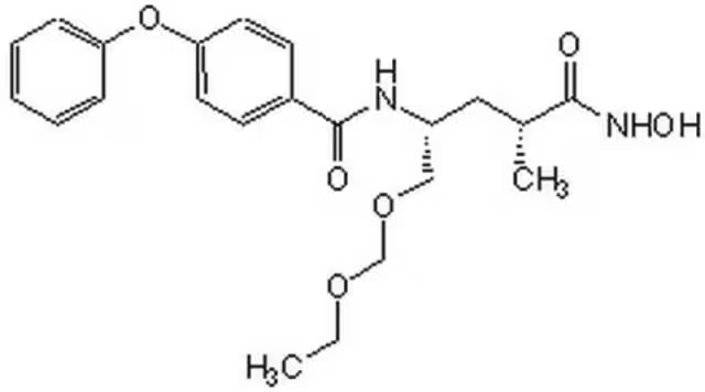 N-[(1S,3S)-1-[(ETHOXYMETHOXY)METHYL]-4-(HYDROXYAMINO)-3-METHYL-4-OXOBUTYL]-4-PHENOXYBENZAMIDE structure, CAS 223472-31-9