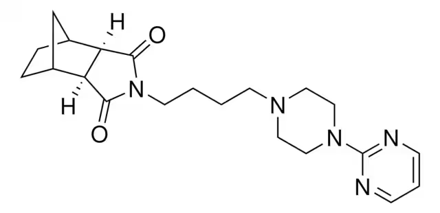 TANDOSPIRONE structure, CAS 87760-53-0