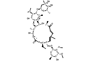 3-de[(2,6-dideoxy-3-c-methyl-3-o-methyl-a-l-ribo-hexopyranosyl)oxy]-10,11-didehydro-11-deoxy-6-o-methyl-3-oxo-erythromycin 2'-acetate structure, CAS 160145-82-4
