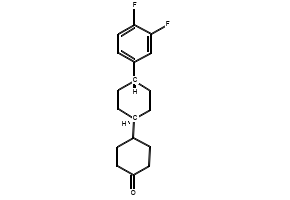 4-[4-trans-(3,4-Diflourphenyl)-cyclohexyl]-cyclohexanon structure, CAS 147622-85-3