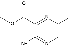 3-AMINO-6-IODOPYRAZINE-2-CARBOXYLIC ACID METHYL ESTER structure, CAS 1458-16-8