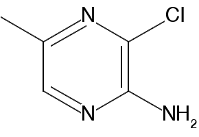 2-amino-3-chloro-5-methyl-pyrazine structure, CAS 89182-14-9