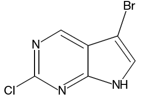 5-Bromo-2-chloro-7H-pyrrolo[2,3-d]pyrimidine structure, CAS 1060816-58-1