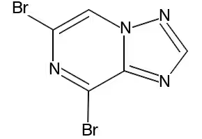 6,8-dibromo-[1,2,4]triazolo[1,5-a]pyrazine structure, CAS 944709-42-6