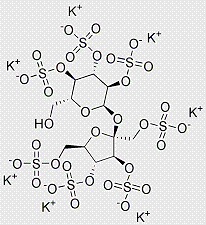 Sucrose Heptasulfate structure, CAS 386229-69-2