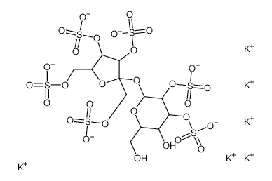 SUCROSE HEXASULFATE, POTASSIUM SALT, TECHNICAL GRADE structure, CAS 386229-70-5