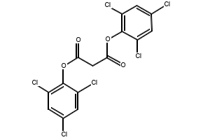 bis(2,4,6-trichlorophenyl) malonate structure, CAS 2044-30-6