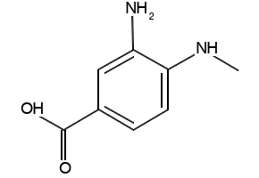 3-AMINO-4-METHYLAMINO-BENZOIC ACID structure, CAS 66315-15-9