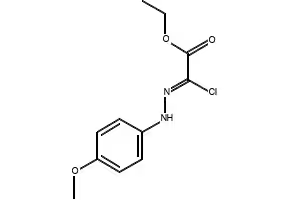 Acetic acid, 2-chloro-2-[2-(4-methoxyphenyl)hydrazinylidene], ethyl ester structure, CAS 27143-07-3