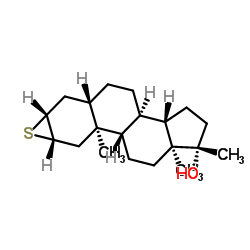 Androstan-17-ol, 2,3-epithio-17-methyl-, (2a,3a,5a,17b)- structure, CAS 4267-80-5