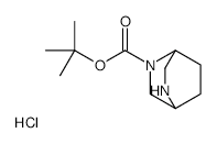 (1S)-2,5-Diazabicyclo[2.2.2]octane-2-carboxylic acid 1,1-dimethylethyl ester . HCl structure, CAS 174823-32-6