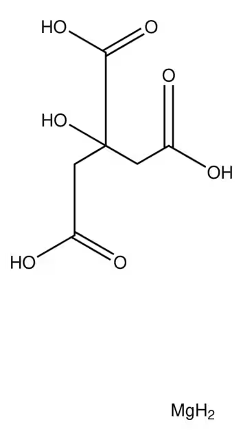 MAGNESIUM CITRATE structure, CAS 7779-25-1