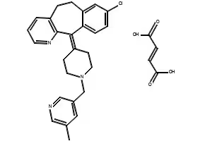 8-Chloro-6,11-dihydro-11-[1-[(5-methyl-3-pyridyl)methyl]-4-piperidylidene]-5H-benzo[5,6]cyclohepta[1,2-b]pyridine fumarate structure, CAS 182349-12-8