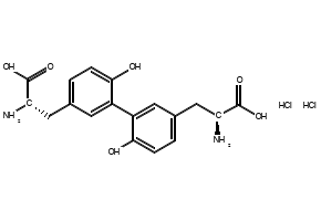 L,L-Dityrosine Hydrochloride structure, CAS 221308-01-6