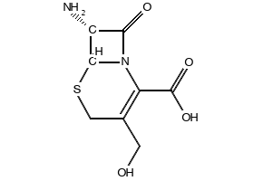 Hydroxymethyl-7-Aminocephalosporanic acid structure, CAS 15690-38-7