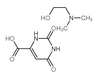 1,2,3,6-tetrahydro-2,6-dioxopyrimidine-4-carboxylic acid, compound with 2-(dimethylamino)ethanol (1:1) structure, CAS 1446-06-6