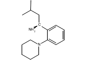 (S)-3-Methyl-1-(2-piperidin-1-ylphenyl)butylamine structure, CAS 147769-93-5